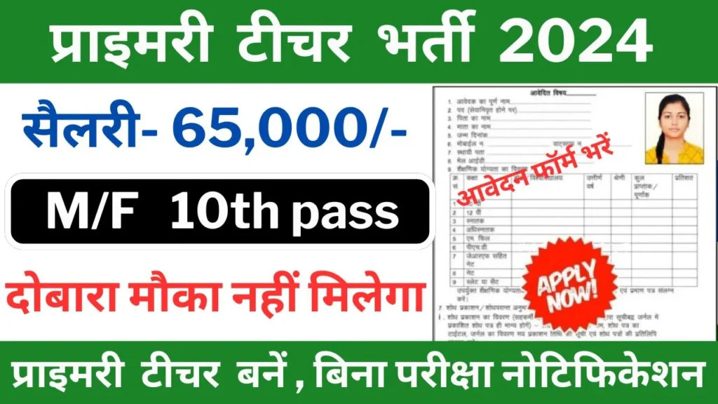 Primary Teacher Bharti 2024