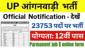 UP Anganwadi Bharti Online Apply