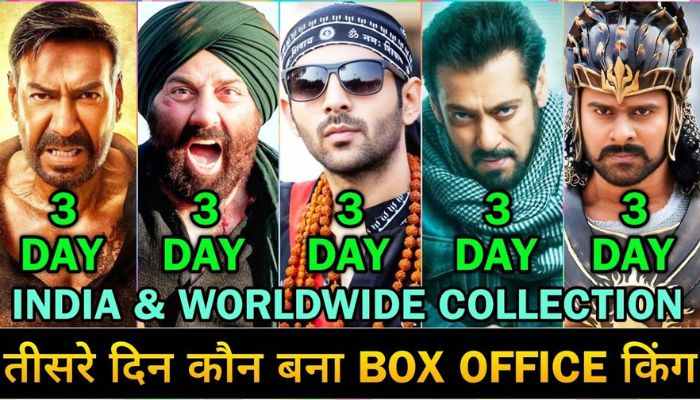 Singham Again vs Bhool Bhulaiyaa 3 vs Gadar 2 vs Bahubali 2 vs Tiger 3 Box Office Comparison Day 3